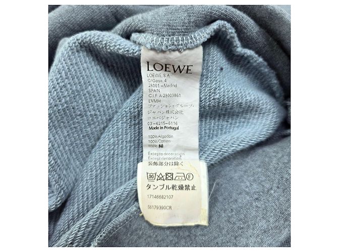 Loewe Anagram Inside Out Sweatshirt Blue - view 6