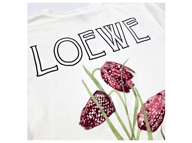 Loewe T-shirt a maniche corte con logo botanico Bianco - vista 4