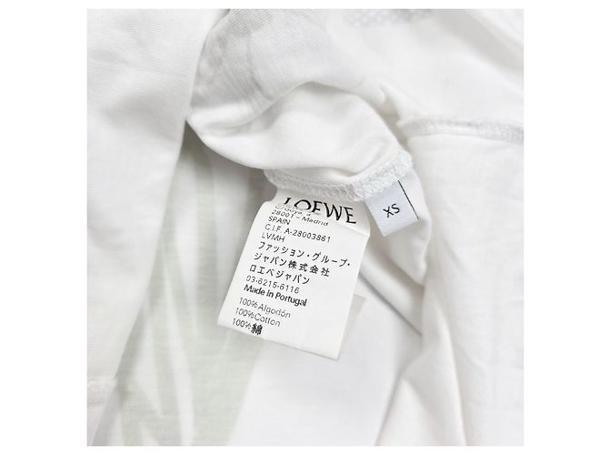 Loewe T-shirt a maniche corte con logo botanico Bianco - vista 7
