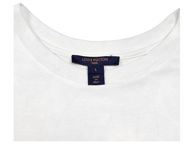Louis Vuitton T-Shirt mit Logo-Patch und kurzen Ärmeln Weiß - Ansicht 5