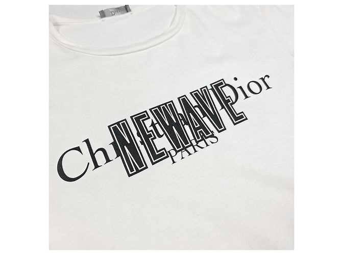 Dior New Wave Kurzarm-T-Shirt Weiß - Ansicht 3