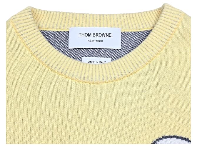 Thom Browne Milano Stitch Surf-Strick Gelb - Ansicht 6