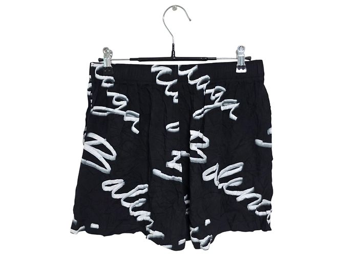 Day Balenciaga Pantalones cortos de pijama con letras Negro - vista 2