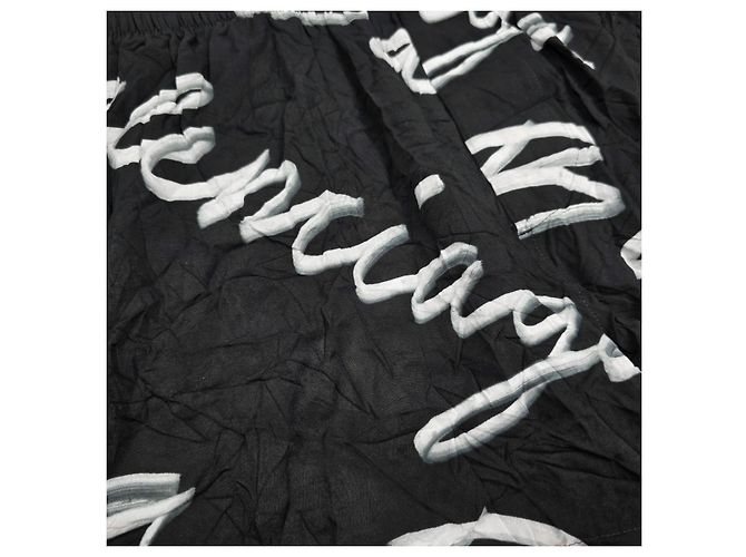 Day Balenciaga Pantalones cortos de pijama con letras Negro - vista 3