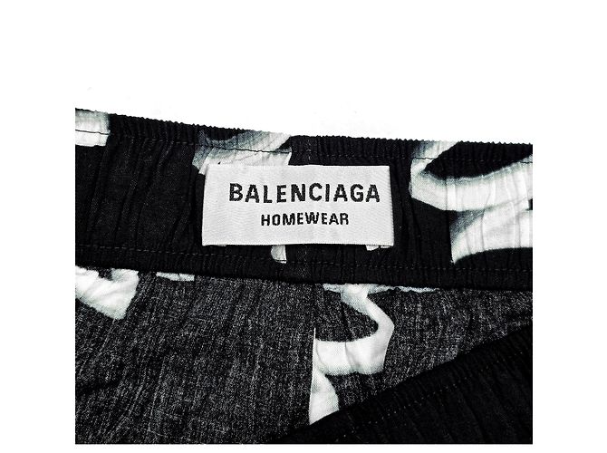 Day Balenciaga Pantalones cortos de pijama con letras Negro - vista 5