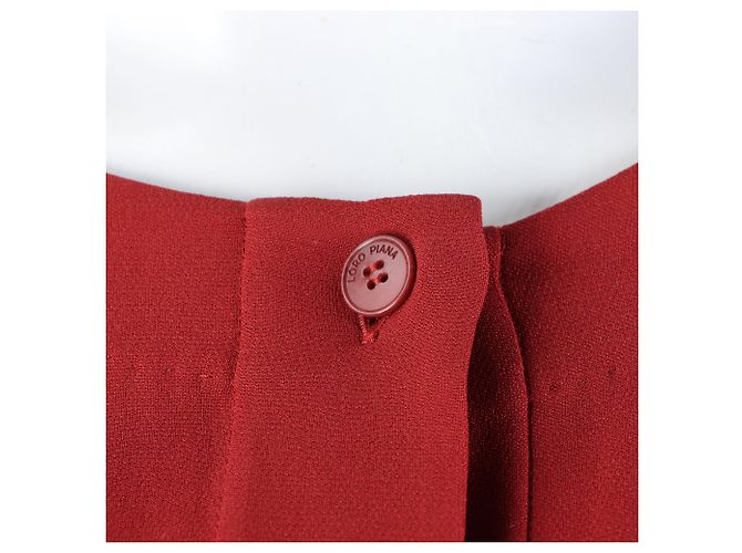 Vestido de seda Loro Piana Roja - vista 4