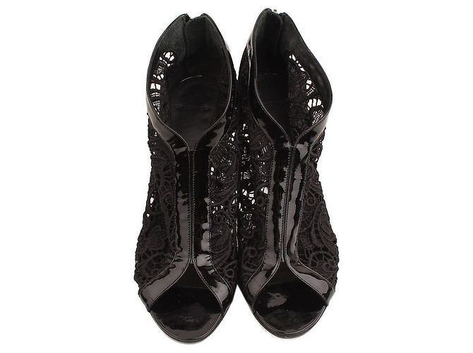 Givenchy Botines de charol negro con encaje - vista 3