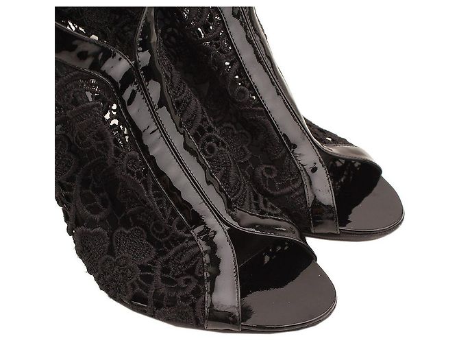Givenchy Botines de charol negro con encaje - vista 6