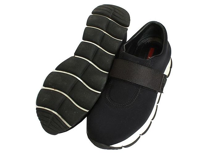 Prada Sneakers Velcro Neri Nero - vista 3