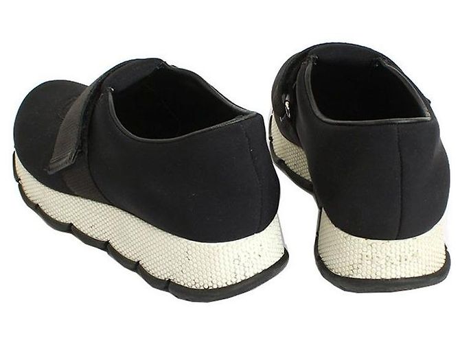 Prada Sneakers Velcro Neri Nero - vista 4