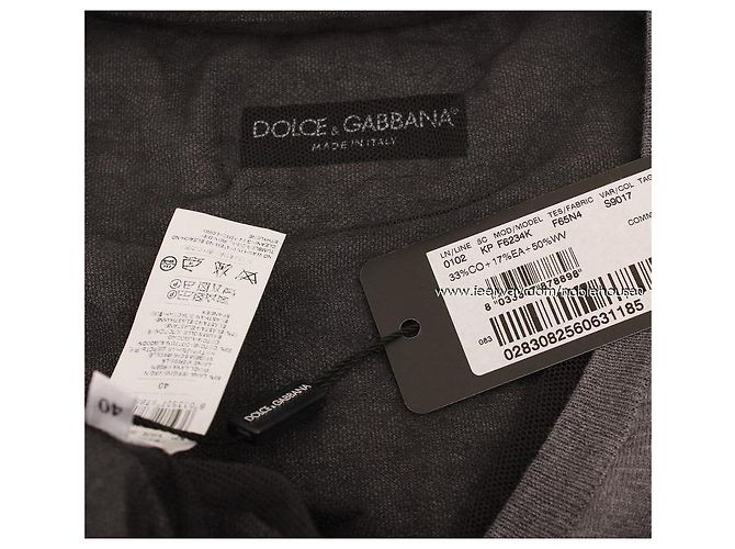 Dolce & Gabbana Wollstrick mit grauem und schwarzem Tüllbesatz - Ansicht 6