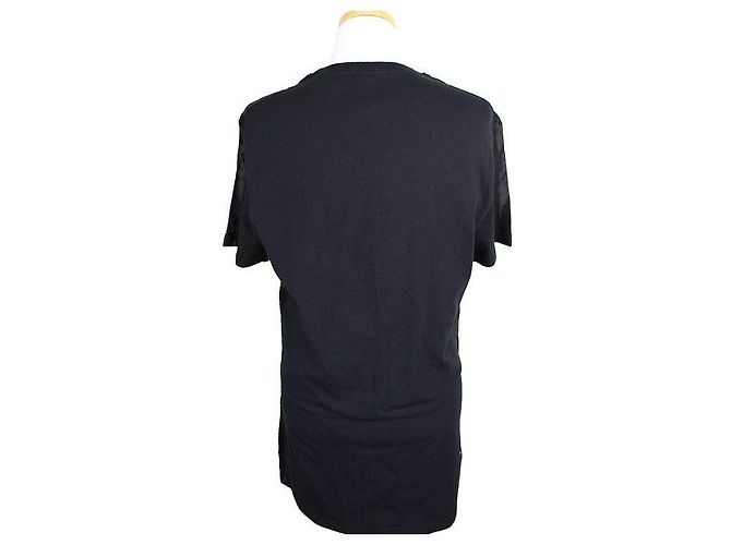 Dolce & Gabbana Schwarzes Satin-Applikation T-Shirt - Ansicht 2