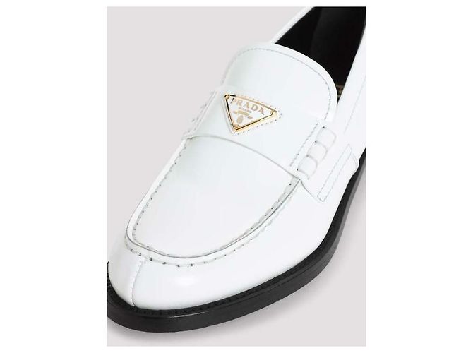 Prada Mocassini in pelle spazzolata Bianco - vista 7