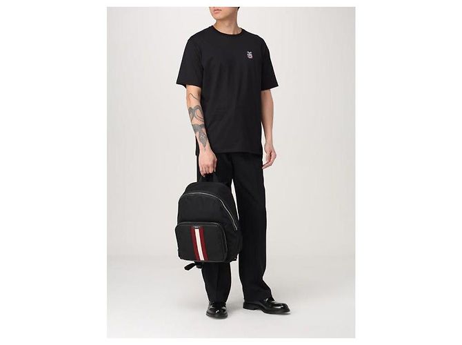 Bally Kurzarm-T-Shirt mit Wappen-Logo Schwarz - Ansicht 5