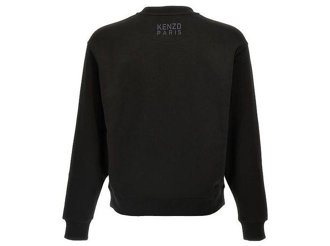 Kenzo Bestickter Happy Tiger Sweatshirt Schwarz - Ansicht 5