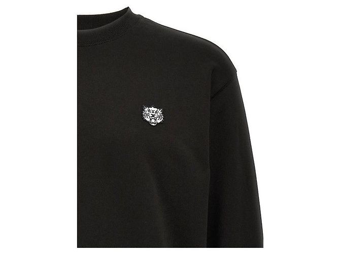 Kenzo Bestickter Happy Tiger Sweatshirt Schwarz - Ansicht 6