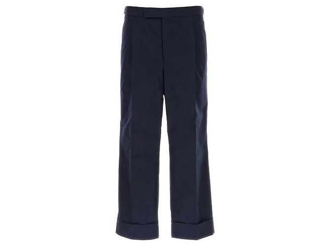 Thom Browne Cuff RWB Trimming Typewriter Closed Pants Blue - view 4