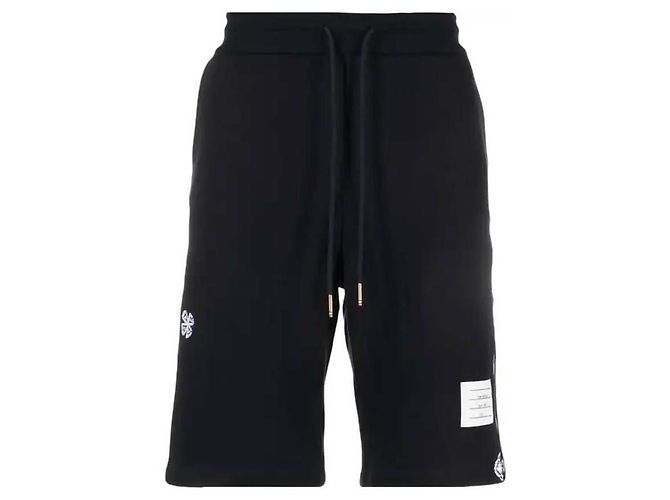 Thom Browne Embroidered Drawstring Shorts Blue - view 4