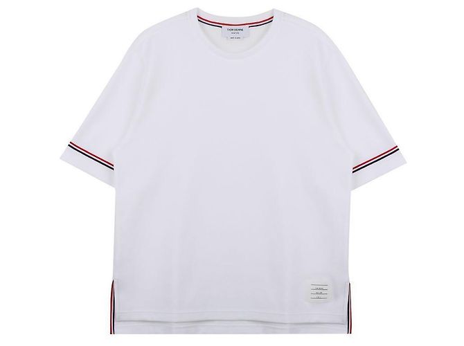 Thom Browne Kurzarm-T-Shirt aus Baumwolle Rugby - Ansicht 4