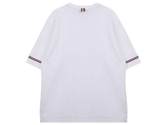 Thom Browne Kurzarm-T-Shirt aus Baumwolle Rugby - Ansicht 5
