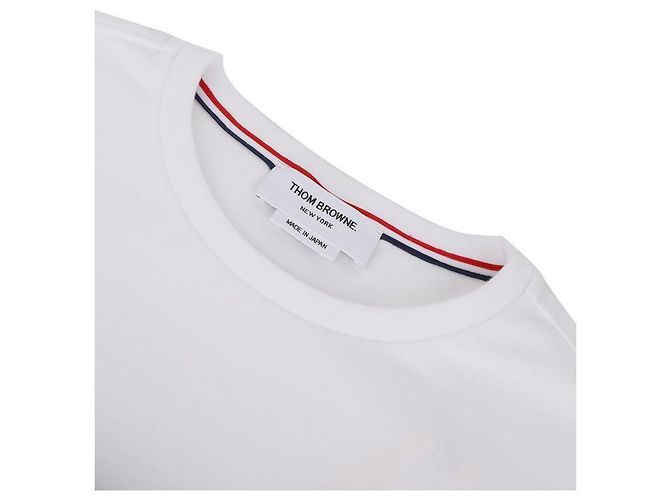 Thom Browne Kurzarm-T-Shirt aus Baumwolle Rugby - Ansicht 6