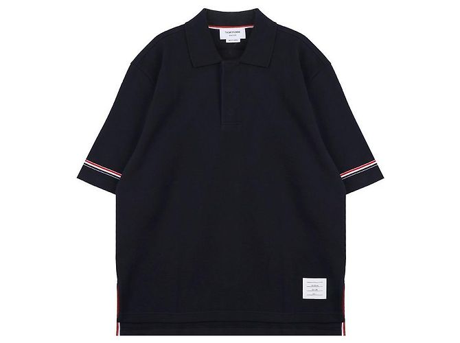 Thom Browne Rugby-Polo aus Baumwolle Blau - Ansicht 4