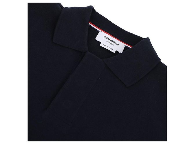 Thom Browne Rugby-Polo aus Baumwolle Blau - Ansicht 6