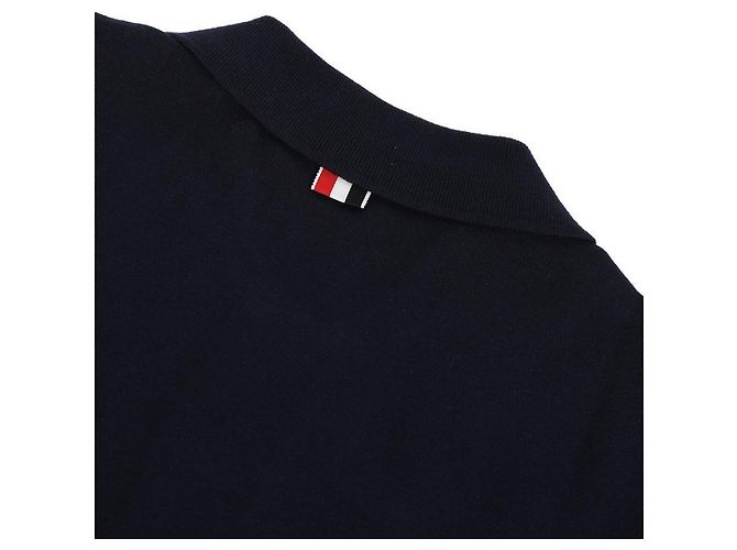 Thom Browne Rugby-Polo aus Baumwolle Blau - Ansicht 7