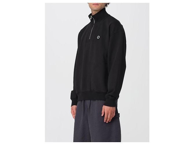 Kenzo Sweatshirt mit Blumenstickerei Schwarz - Ansicht 6