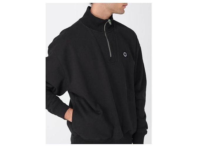 Kenzo Sweatshirt mit Blumenstickerei Schwarz - Ansicht 7