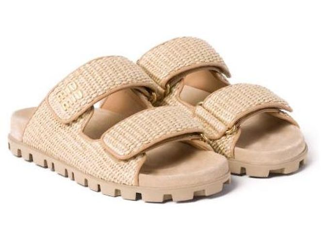 Miu Miu Sandali in tessuto intrecciato - vista 4