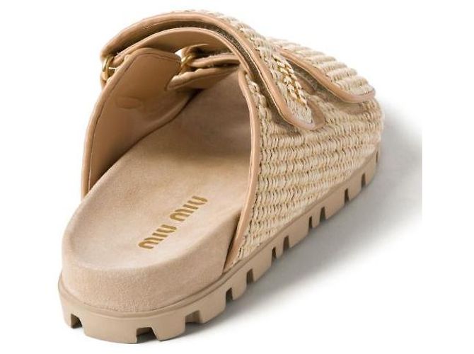 Miu Miu Sandali in tessuto intrecciato - vista 5