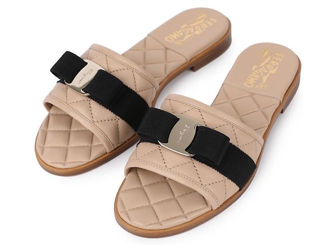 Salvatore Ferragamo Slide BEIGE Marrone - vista 3