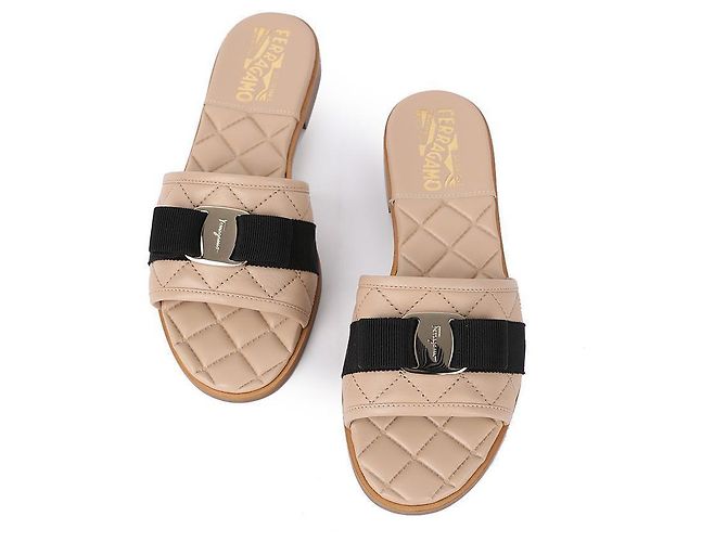 Salvatore Ferragamo Slide BEIGE Marrone - vista 4