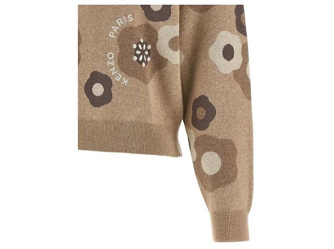 Kenzo Pull brodé Marron - vue 7