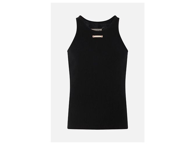 Maison Martin Margiela Canotta Label Nero - vista 4
