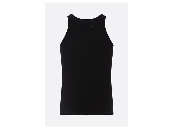 Maison Martin Margiela Canotta Label Nero - vista 5