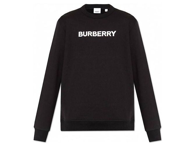 Burberry Felpa in cotone con stampa logo Nero - vista 5