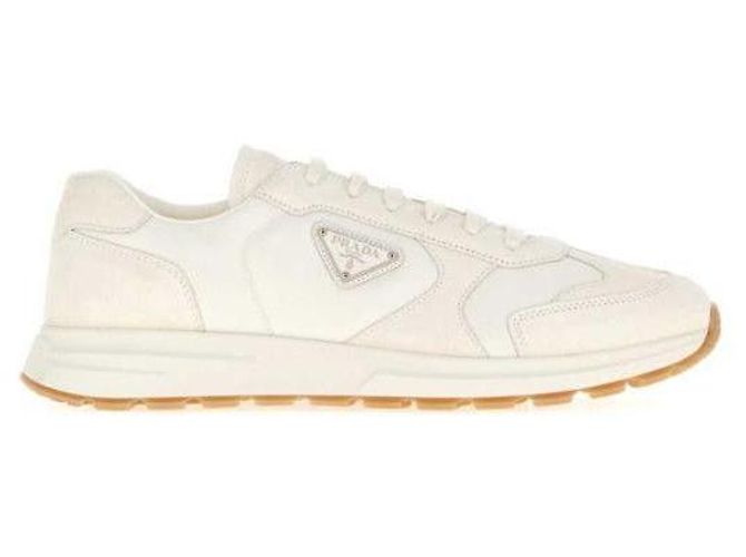 Prada Baskets en daim et Re-Nylon - vue 4