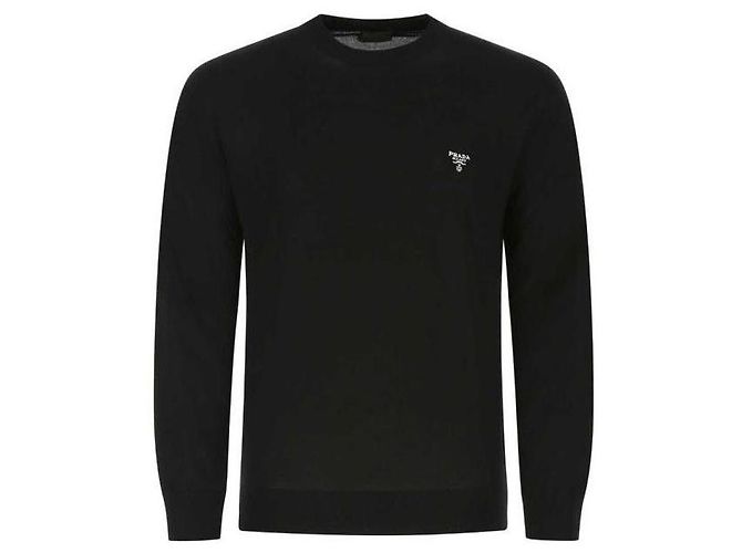 Prada Wool Logo Knit Black - view 4