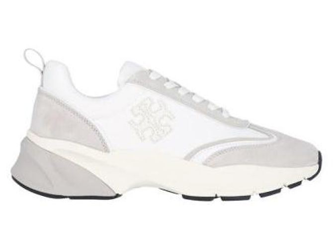 Tory Burch Sneakers Mohair Good Luck Trainer Bianco - vista 4