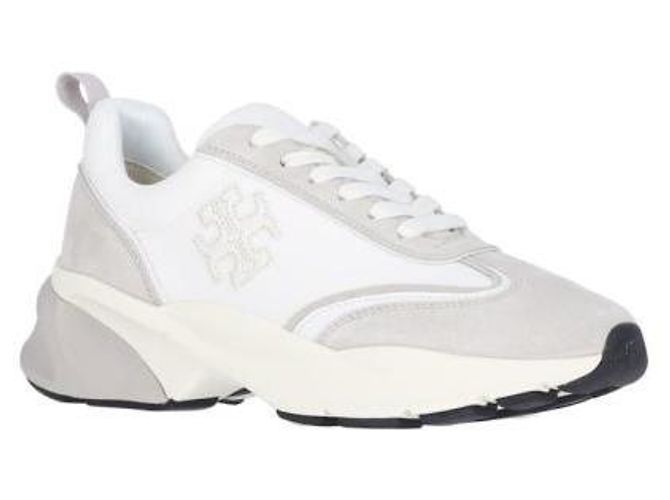 Tory Burch Sneakers Mohair Good Luck Trainer Bianco - vista 5