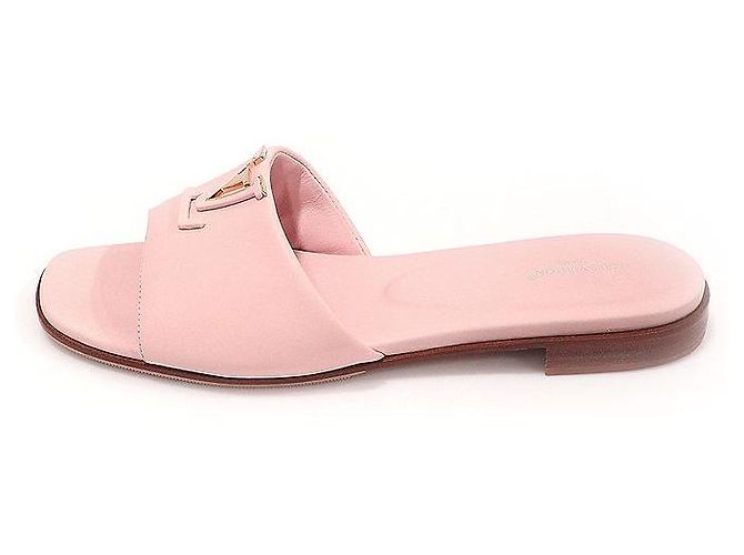 Capucines Louis Vuitton Mule piatte in pelle di vitello rosa LV Mare per donne - vista 4