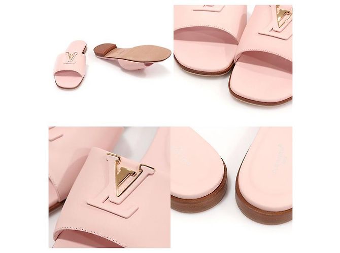 Capucines Louis Vuitton Mule piatte in pelle di vitello rosa LV Mare per donne - vista 6