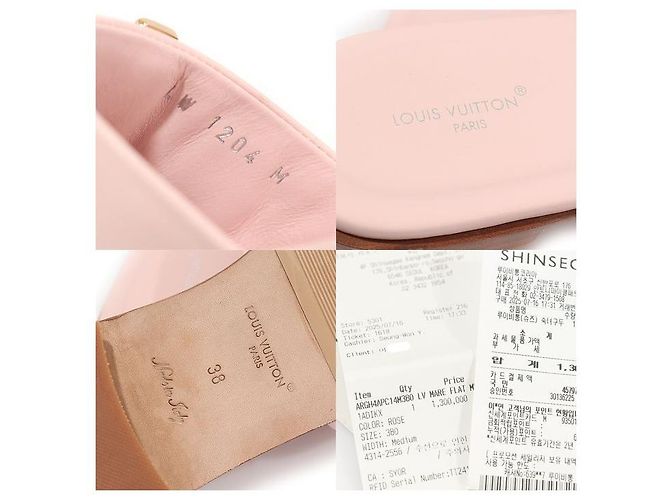 Capucines Louis Vuitton Mule piatte in pelle di vitello rosa LV Mare per donne - vista 7