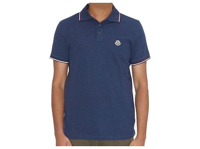 Polo da Uomo Moncler Blu Navy - vista 7