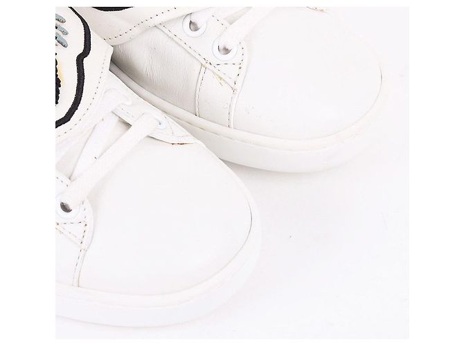 Gucci Baskets Ace Patch Chat Enragé Blanc - vue 4