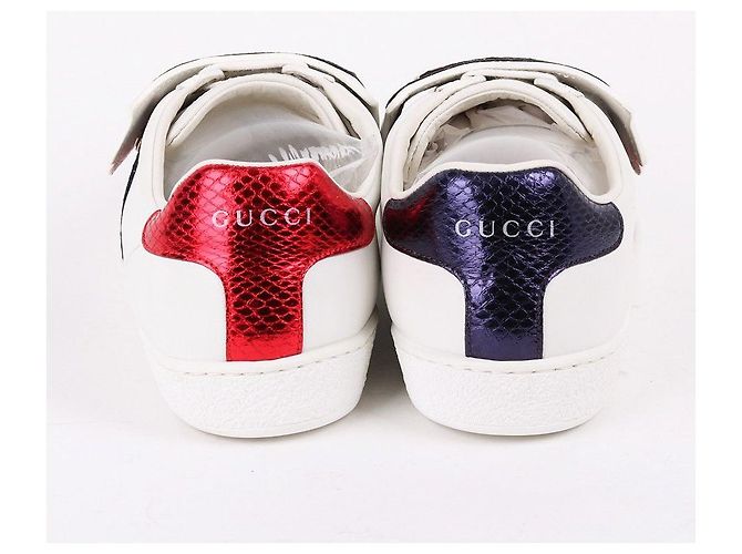 Gucci Baskets Ace Patch Chat Enragé Blanc - vue 7