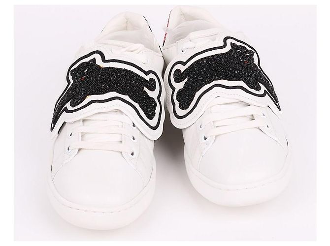 Gucci Sneakers da donna con patch Tigre Nero - vista 3