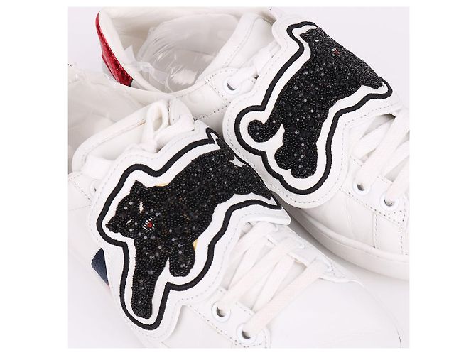 Gucci Sneakers da donna con patch Tigre Nero - vista 5